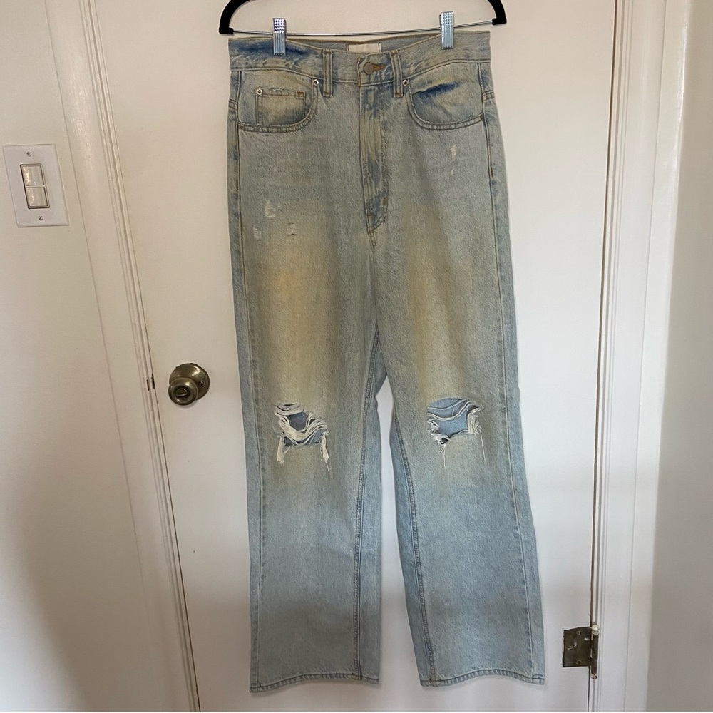 BDG Sky Blue Distressed High Rise Jeans